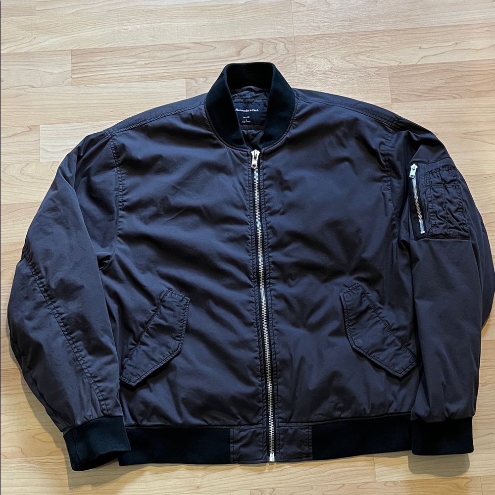 Abercrombie & Fitch Men's Bomber Jacket in Black